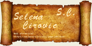 Selena Ćirović vizit kartica